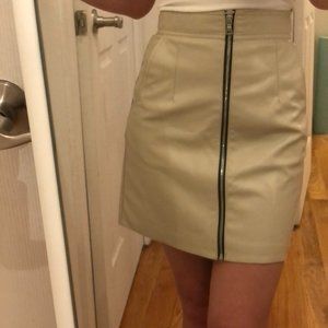 French Connection Faux Leather Mini Skirt